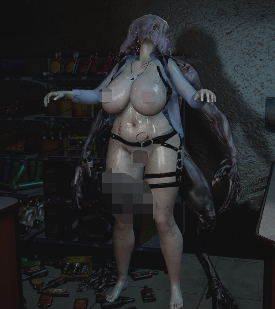 [3D/无修/CV] 依雯&amp;妮妮 12月新作：Resident Evil_Female Police Officer V3 巨乳女警凌辱爆肏中出 [219M]