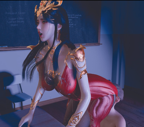 [3D/VAM] 115313wang：清漪(美杜莎服装) 爱COS的的黑丝教师在学生肉棒下逐渐堕落 [2G]
