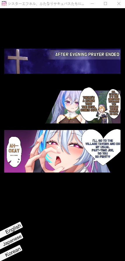 【日式SLG】シスターエフネル、ふたなりサキュバスたちに闇落ちされる DL版[新作]