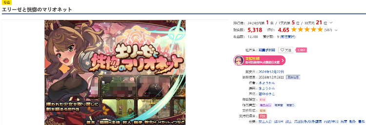 【日式RPG】エリーゼと恍惚のマリオネット Ver1.02 AI汉化版