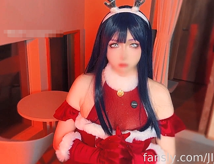 鸡教练-日向雏田圣诞私设Cosplay 雏田和鸣人的羞羞圣诞夜 今天我就是鸣人君的圣诞礼物呢