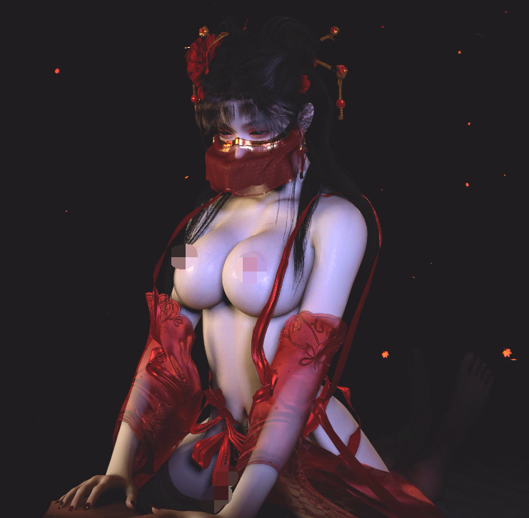 [3D/动态/VAM] [玲玉] 2024-07-06 古风红妆[1.2G]
