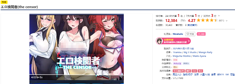 【互动SLG】エロ検閲者(the censor) Ver3.1.0 DL官方中文版[新作]