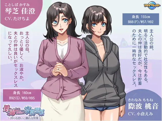 【拔作ADV】母と姉との秘密の家族関係 ~淫らな思いに溺れる快楽~ AI汉化版