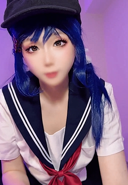 Fansly 鸡教练 水手服帽子米塔COS