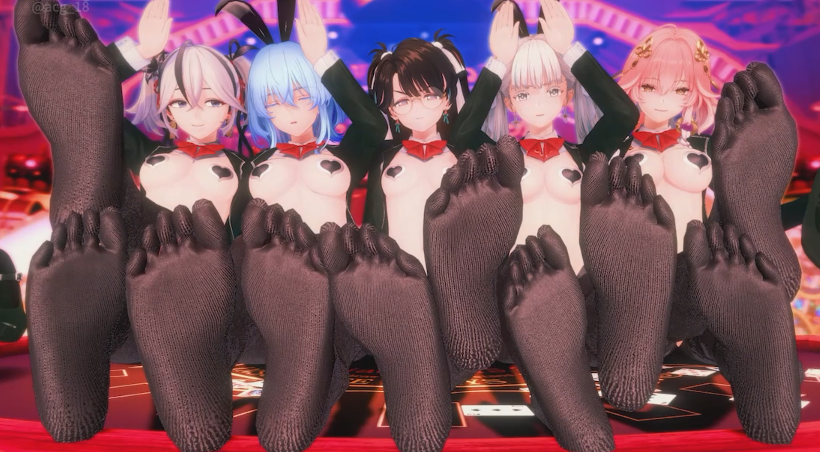 小满 鸣潮party 群交兔女郎们的淫乱之夜 [383M]
