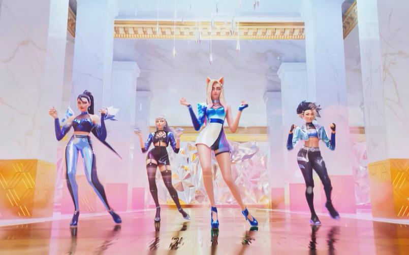 [HMV] Rondoudou 英雄联盟 KDA EVERGLOW (에버글로우)舞蹈DUN DUN + Drum Go Dum [900M]