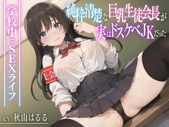 【ASMR】[简体中文版]看似清纯的学生会长实际上是个超好色的JK〜在学校里的性爱生活〜