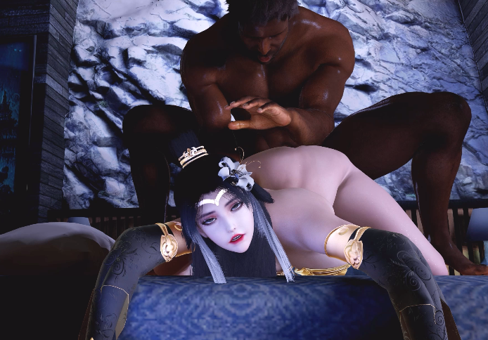 [3D/动态/VAM] fengying：魔女 性感人妻在丈夫面前被黑人巨根侵犯中出[1.4G]