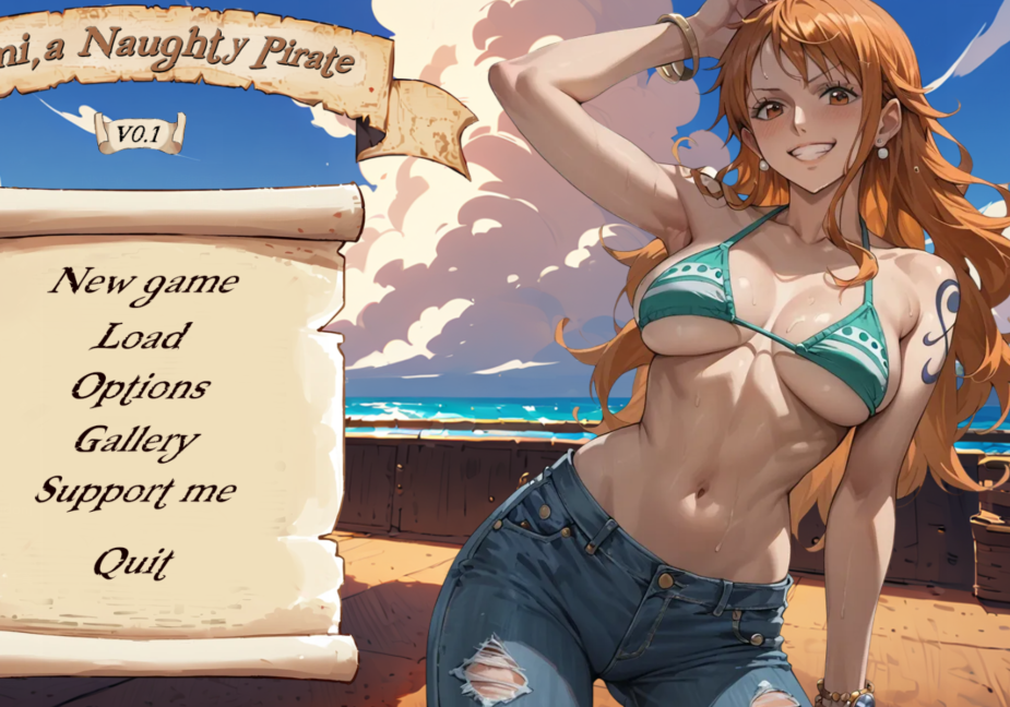【日系SLG/汉化】娜美，一个调皮的海盗Nami, a Naughty Pirate  v0.1 【PC+安卓/1G】