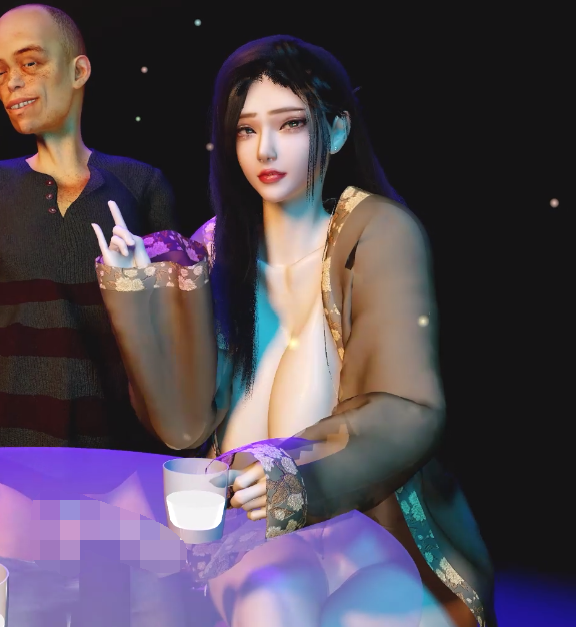 [3D/动态/VAM]牛头人爱好者：白富美母猪受难记-酒吧NTR[1.7G]
