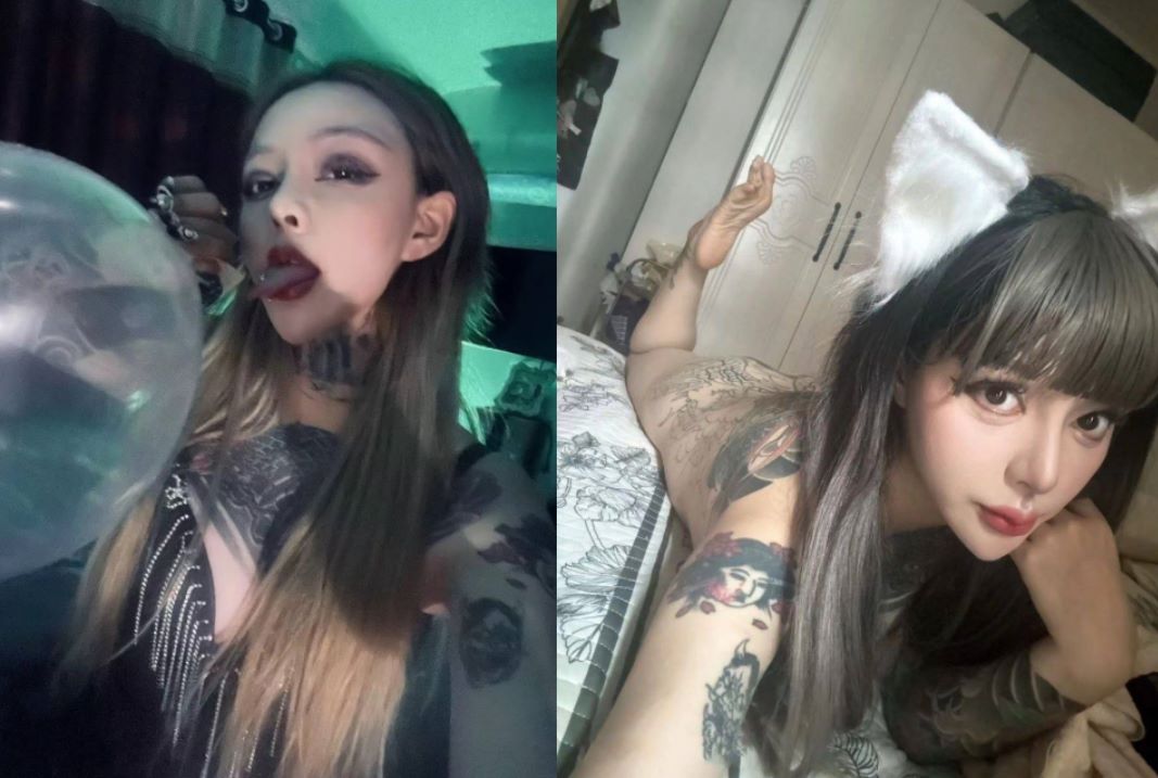 【云盘高质露脸泄密】，抖音小网红，纹身科技脸精神小妹，毒龙足交口交啪啪，不健康自拍视图流出 646M
