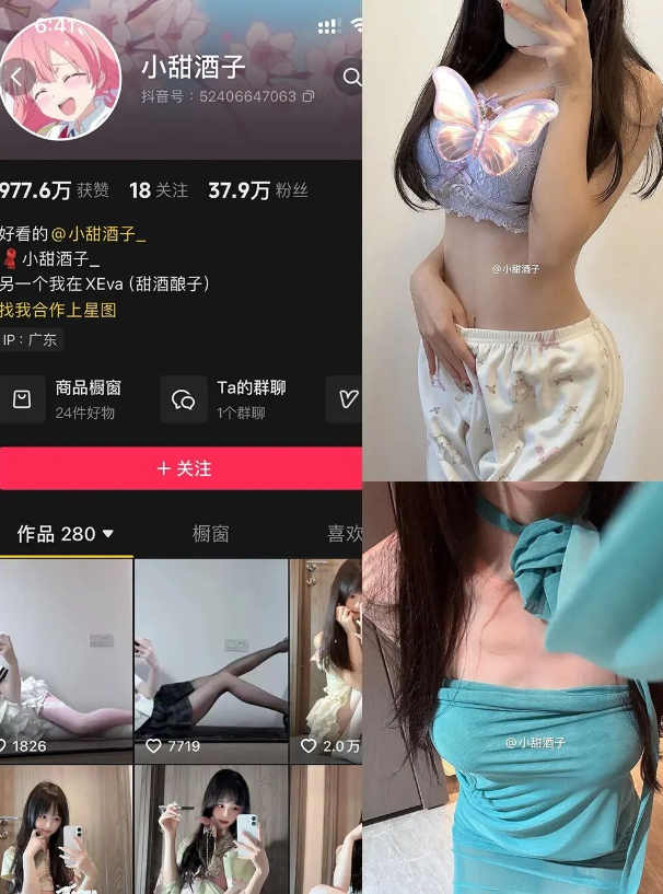 【新】抖音小甜酒子-铁粉空间订阅合集【536P+27V】【558MB百度云】