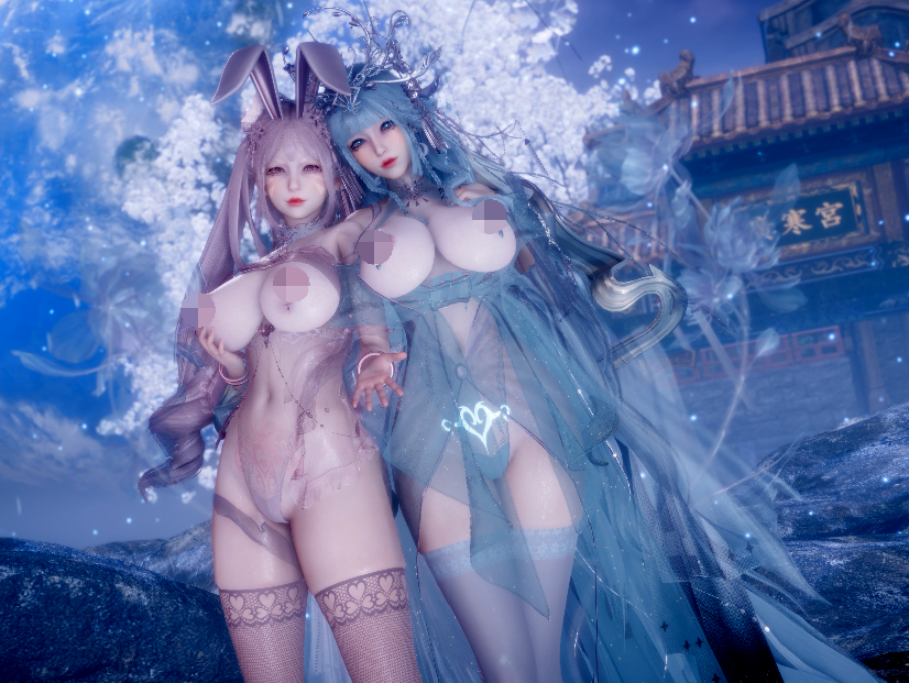 Elarbaby：D42 嫦娥&amp;玉兔 性感女神姐妹花强制榨取精华 [4.4G]