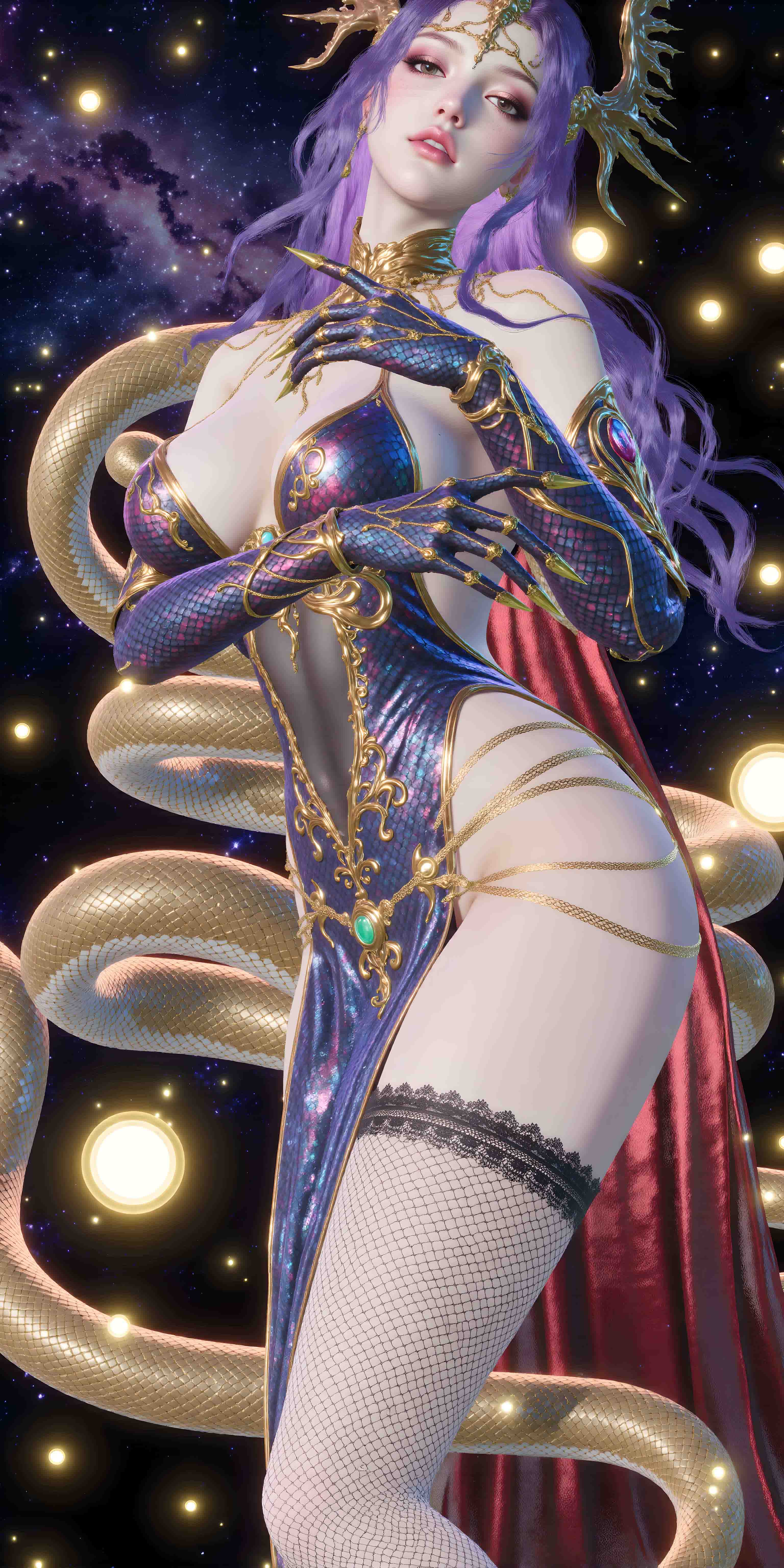 [AI国漫]（搬运至250306）王牌竞速-蛇女【桑榆】【20P】【510MB百度云】