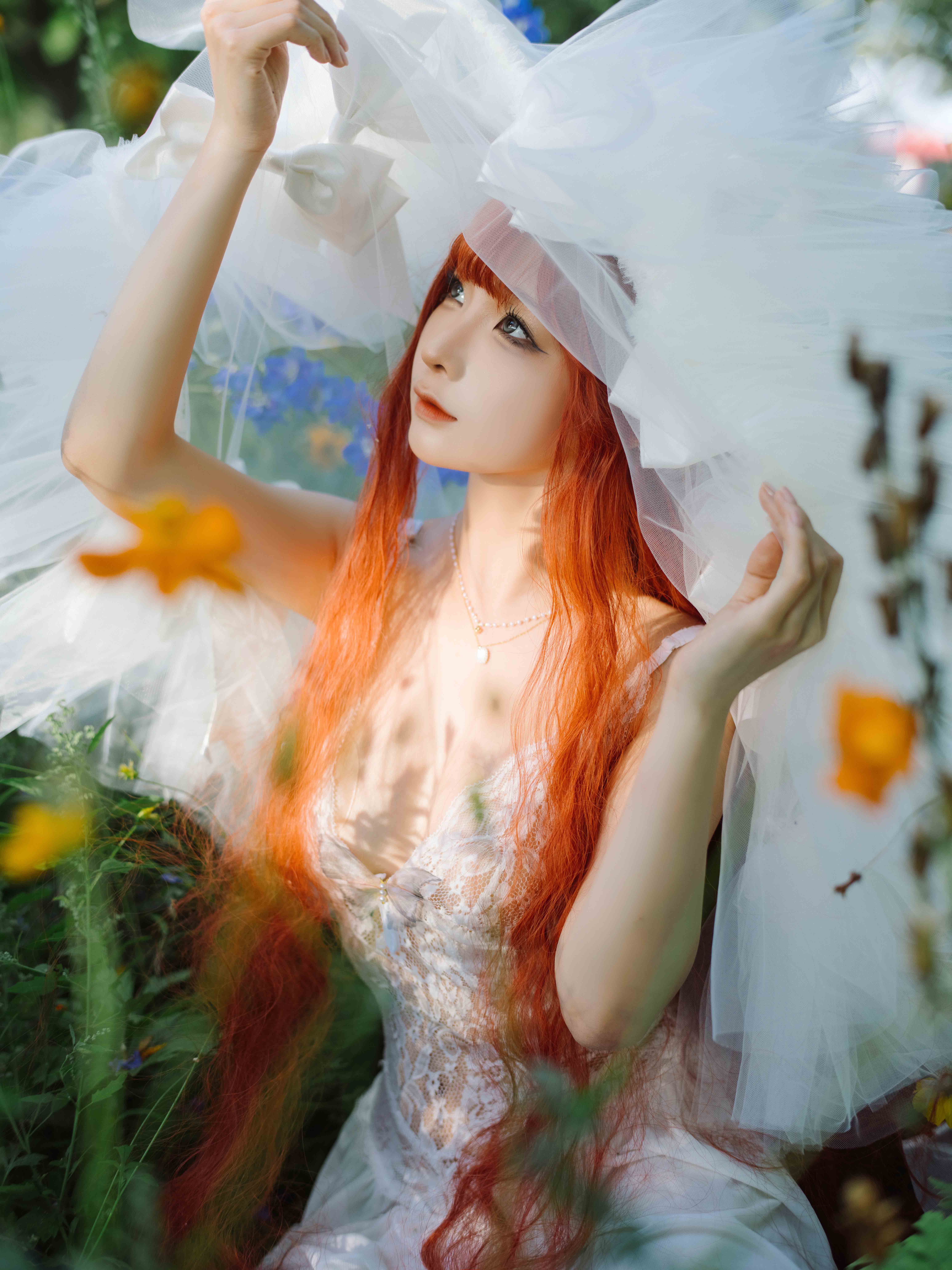 【新】蠢沫沫 - 花丛婚纱 [67P][517MB百度云]