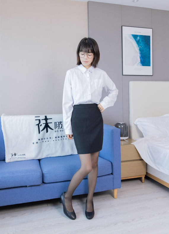 [BoBoSocks袜啵啵] NO.436 糯米 - OL制服、两双平底鞋、薄黑丝、厚肉丝 【150P1V1.61G】