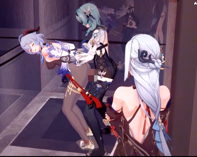 [MMD] AcidRaiN：甘雨x优菈 sex [580M]
