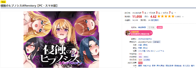 【互动SLG】侵蝕のヒプノシスAfterstory Ver1.5 DL版[生肉]