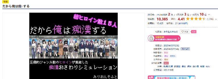 【日式SLG】だから俺は痴○する Ver1.41 AI汉化版