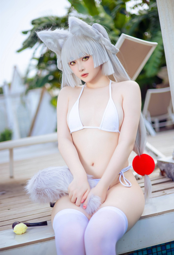 屿鱼 - 兽耳白毛狐狸 【19P35M】