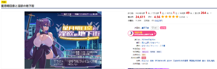 【日式RPG】星月明日奈と淫欲の地下街 Ver1.01+DLC AI汉化版[更新]