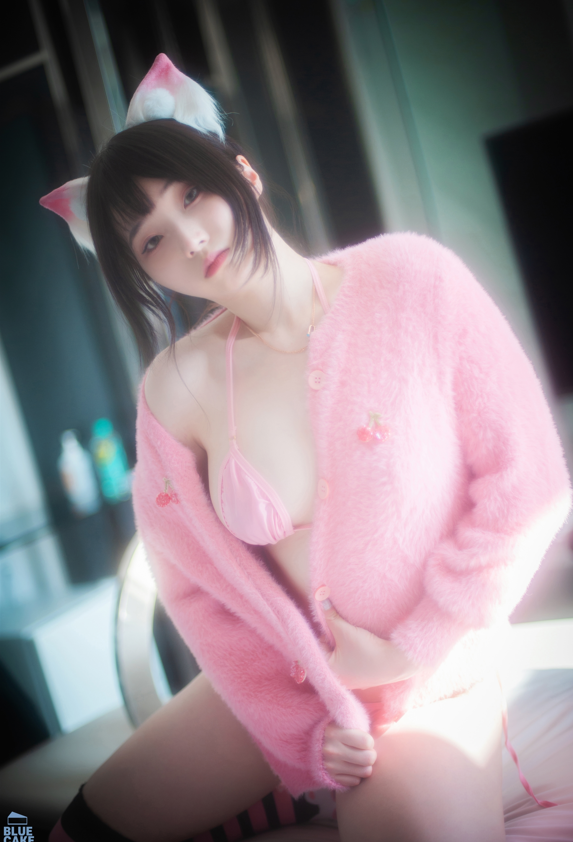 BLUECAKE Bambi – Naughty Cats Pink & Mint RED 【145P684M】