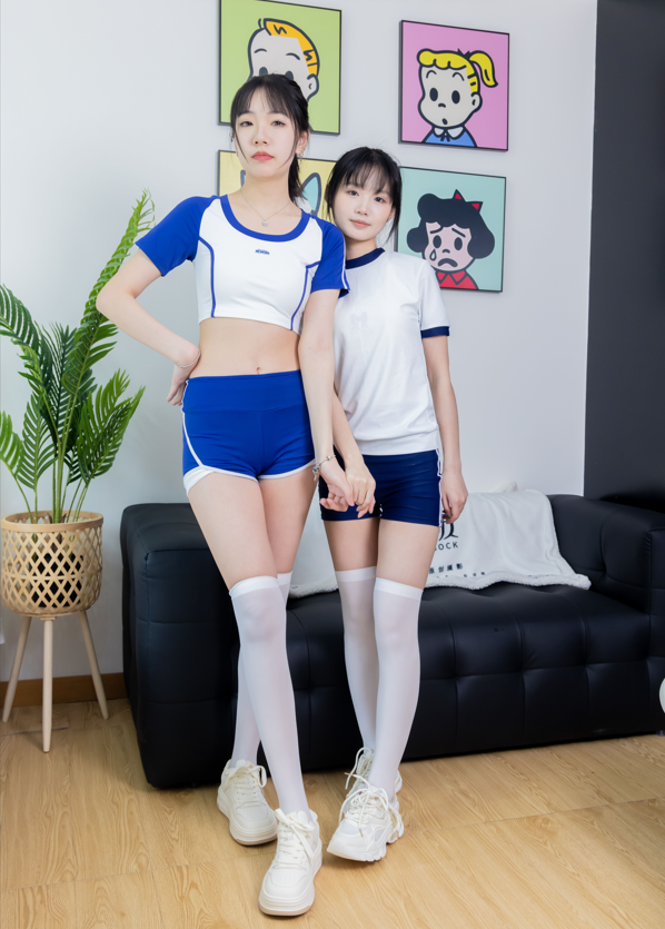 袜啵啵 - 小甜豆甜甜圈 - 运动鞋、厚白丝大腿袜裸足 【177P1V1.9G】