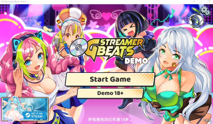 【休闲SLG】OG 主播计划:节奏出道! Ver1.00 Steam官方中文Demo版