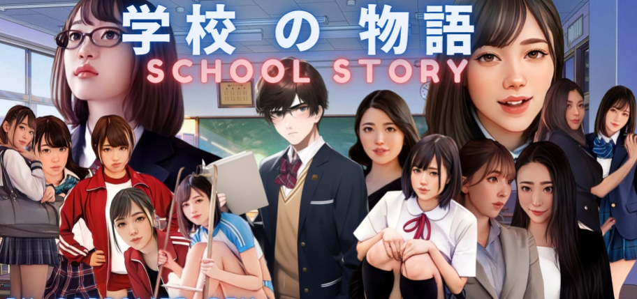 [亚洲风HTML/真人] 学校の物语 Gakko No Monogatari V0.19 浏览器转中文 [15.8G]