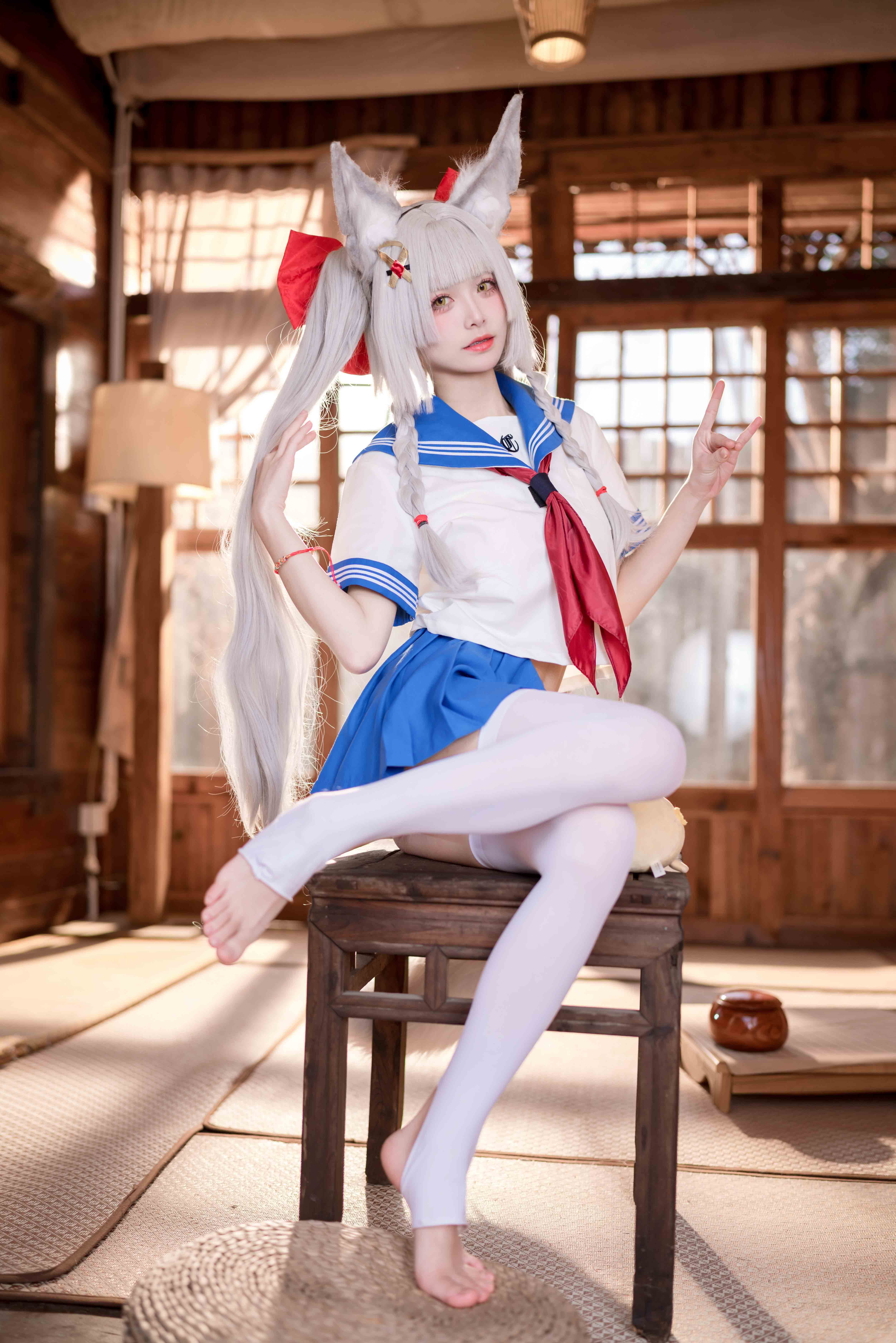【新】九柒喵 - 朝凪 JK (碧蓝航线)【37P】【188MB百度云】