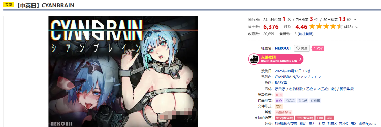 【猎奇ACT】CYANBRAIN Ver1.00 DL官方中文正式版[新作]