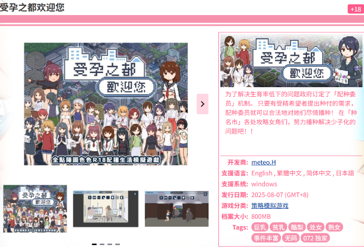 【像素SLG】受孕之都欢迎您 Ver1.01 官方中文步兵版
