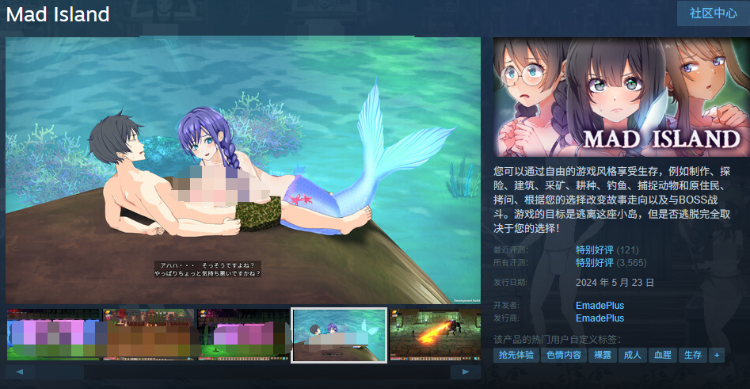 【自由沙盒ACT+SLG】生存游戏 Mad Island Ver0.4.4.5[beta] Steam官方中文版
