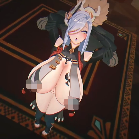 [MMD]Boneache 8月12 原神NTR 媚丘骚猪申鹤 [400M]