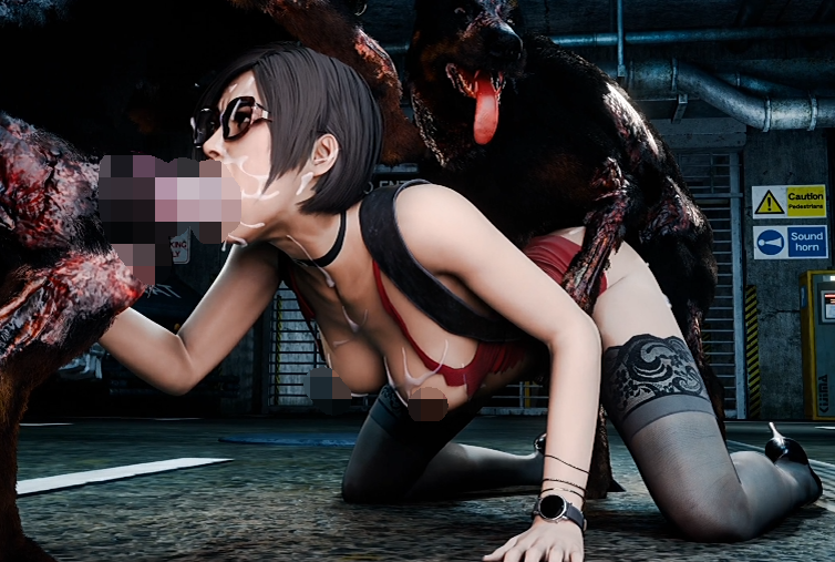 Waosart 2506-08：艾达王+伊芙+灵蝶+黑百合+艾玛 性感黑丝女神丧尸犬前后夹击侵犯中出[3G]