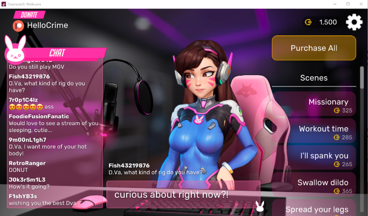 【互动SLG】守望先锋色色直播 Overwatch Webcam Ver0.5.2 步兵版[生肉]