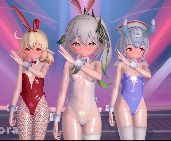 Gramora 10月4 原神小矮子舞啪 纳西妲+可莉+希格雯[210M]