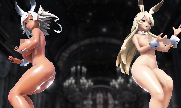 [MMD]deepkiss：Hype Boyアイオワ＆武蔵全裸[1G]
