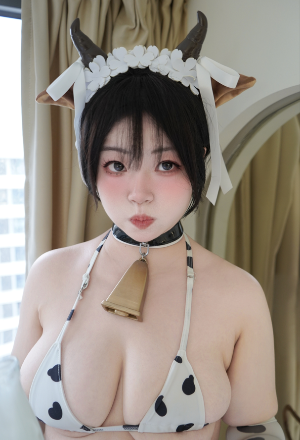 一只毛毛帽/毛毛帽 NO.005 奶牛与汁 【99P214M】