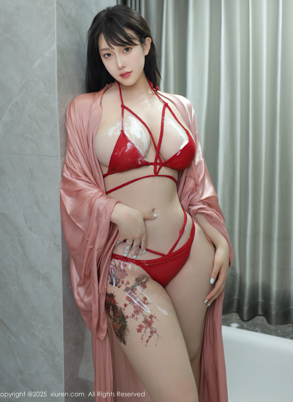 [Xiuren秀人网 李沁恩lrene] 红色比基尼 【80P 833MB】
