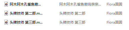 Flora圆圆 头牌技师 3A240M百度盘