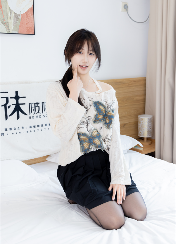 [BoBoSocks袜啵啵] NO.602 香菜 - 长靴 白棉袜 薄黑丝 【144P1V5.51G】