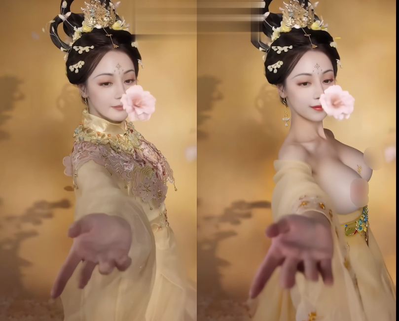 明星美女AI脱衣系列：迪丽热巴【1V+840M】