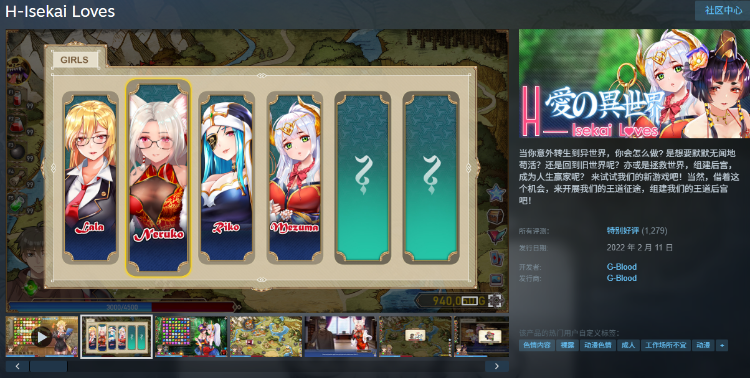 【休闲SLG】H-Isekai Loves Ver1.03 Steam官方中文版