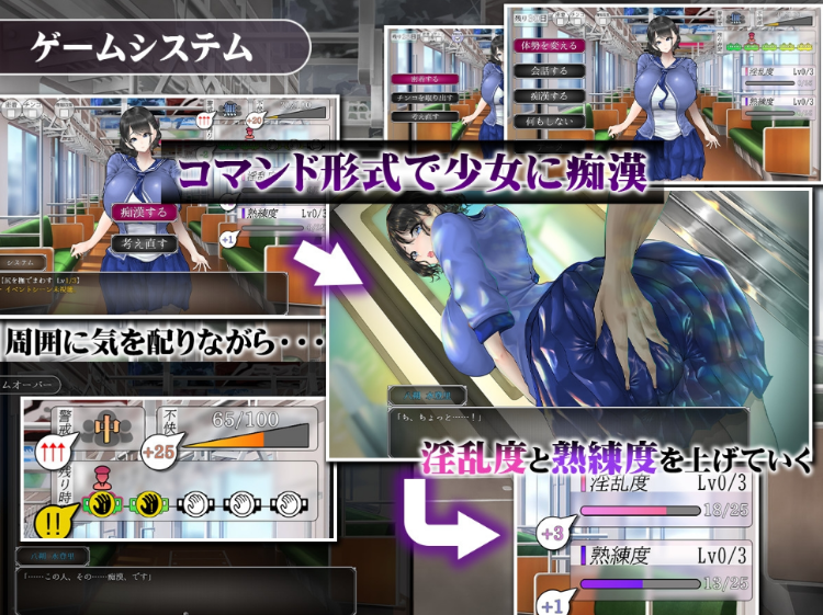 【日式SLG】真夏の爆乳痴〇電車 ~淫獄の31日間~ AI汉化版