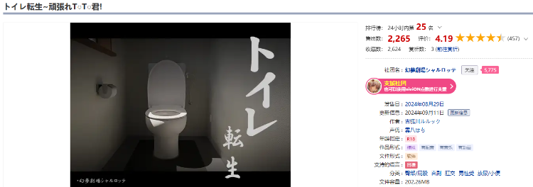 【互动SLG】トイレ転生~頑張れT○T○君! DL版[0911][机翻]