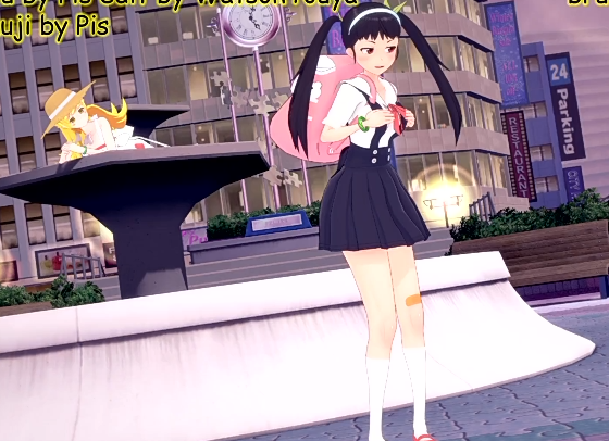 [MMD]Bruhchenko69： Futa Shinobu Creampies Hachikuji in Different Outfits[700M]