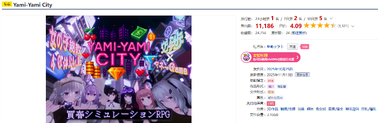 【互动SLG】[3D]Yami-Yami City Ver1.2 精翻汉化版
