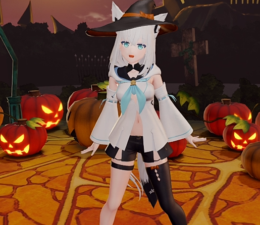 [MMD]wem446412月17 白上吹雪 フ〇ちゃんでHappy Halloween[690M]